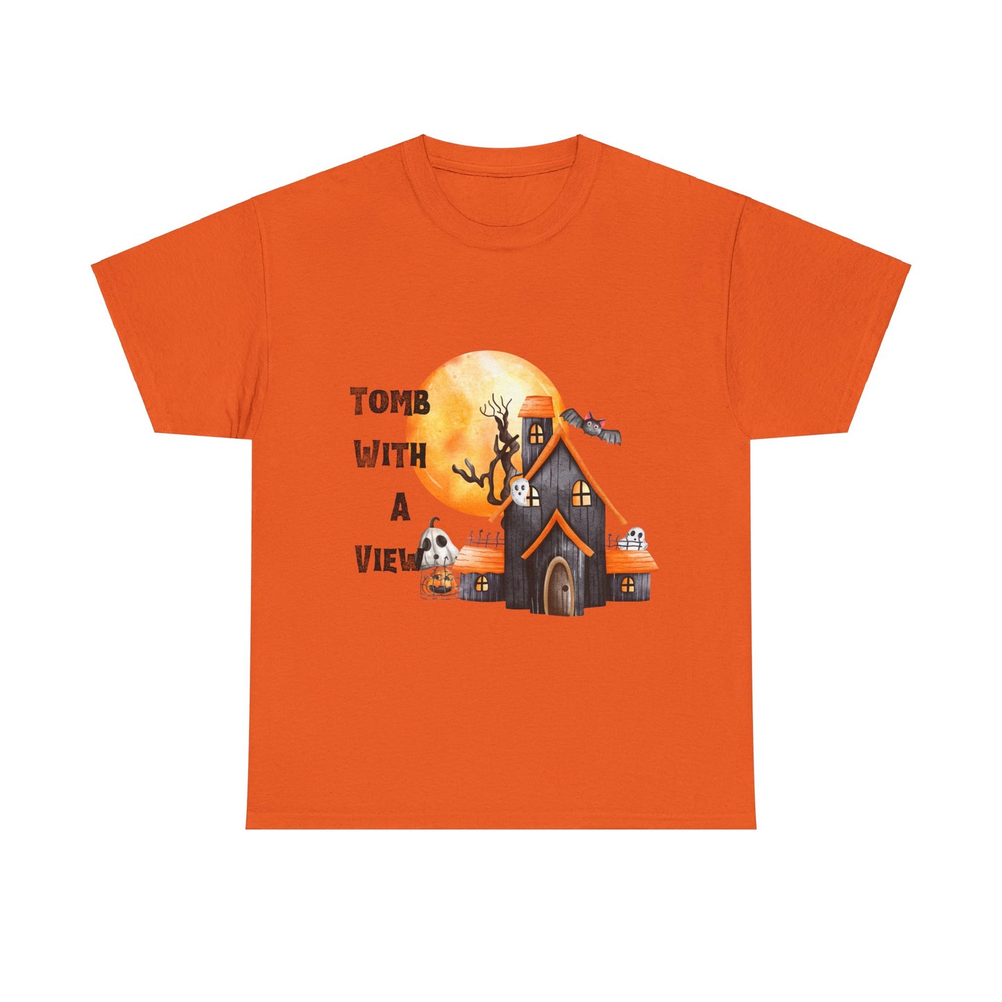 Tomb With A View Halloween Unisex Heavy Cotton Tee