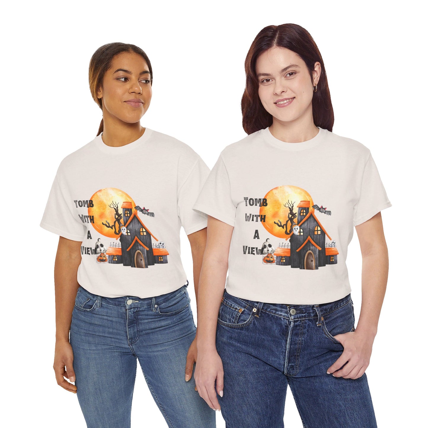 Tomb With A View Halloween Unisex Heavy Cotton Tee