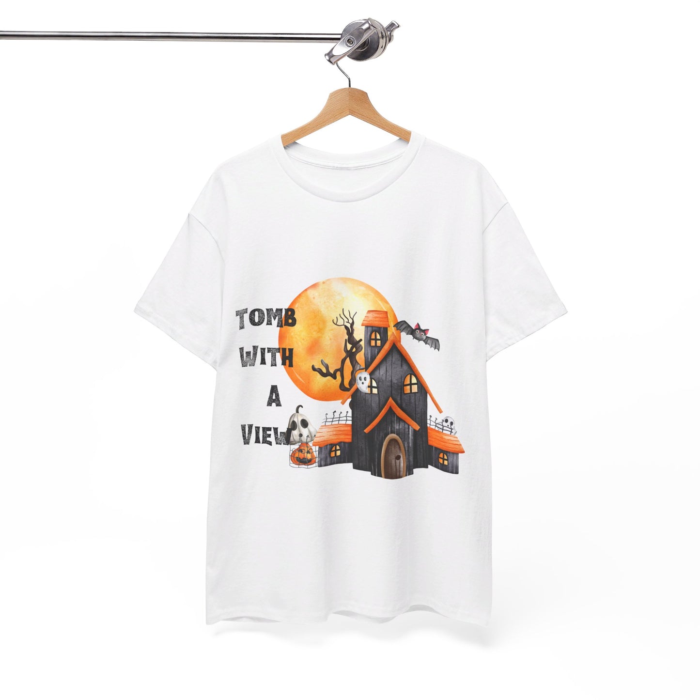 Tomb With A View Halloween Unisex Heavy Cotton Tee