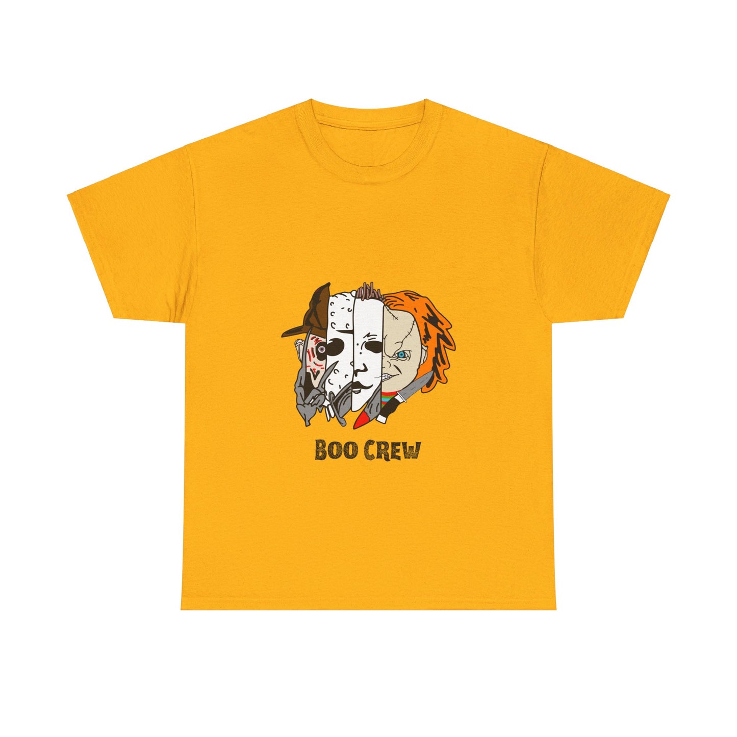 Boo Crew Halloween Black Lettering Unisex Heavy Cotton Tee