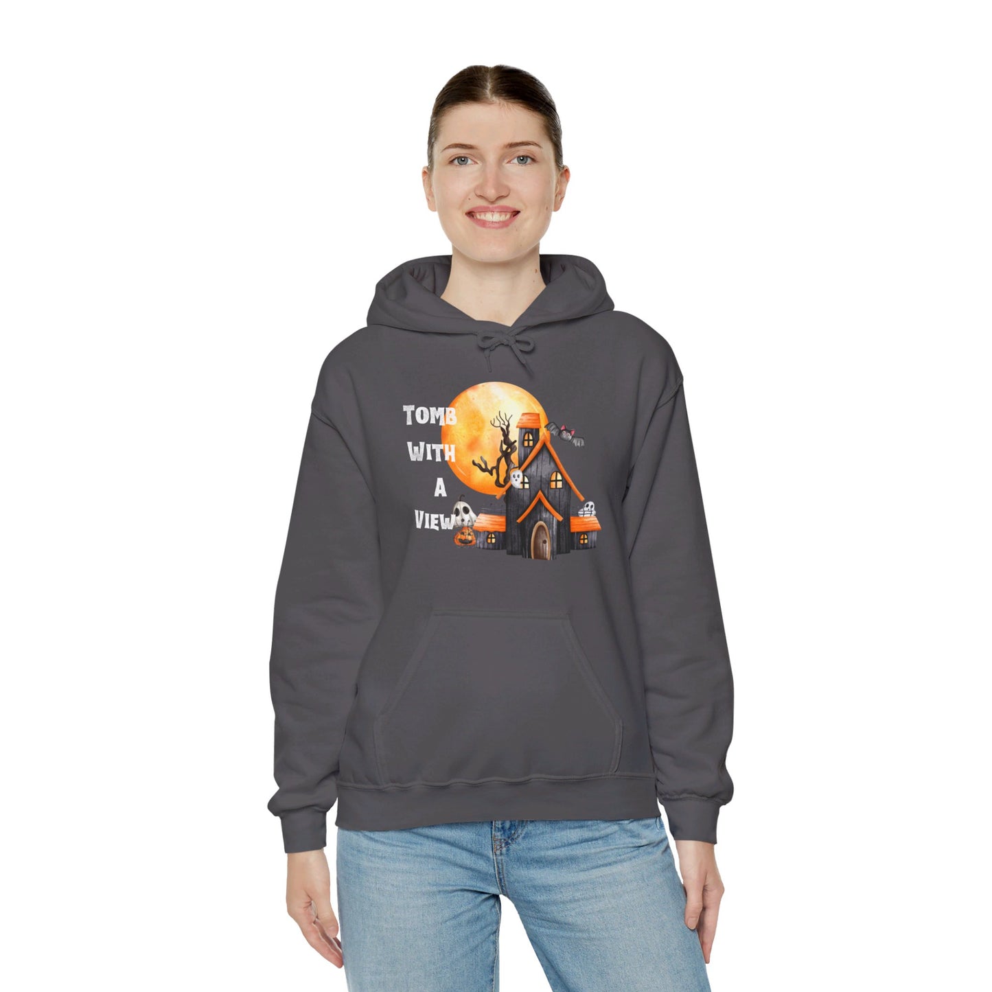 Tomb With A View Hoodie Halloween Unisex Heavy Blend™ Hooded Sweatshirt