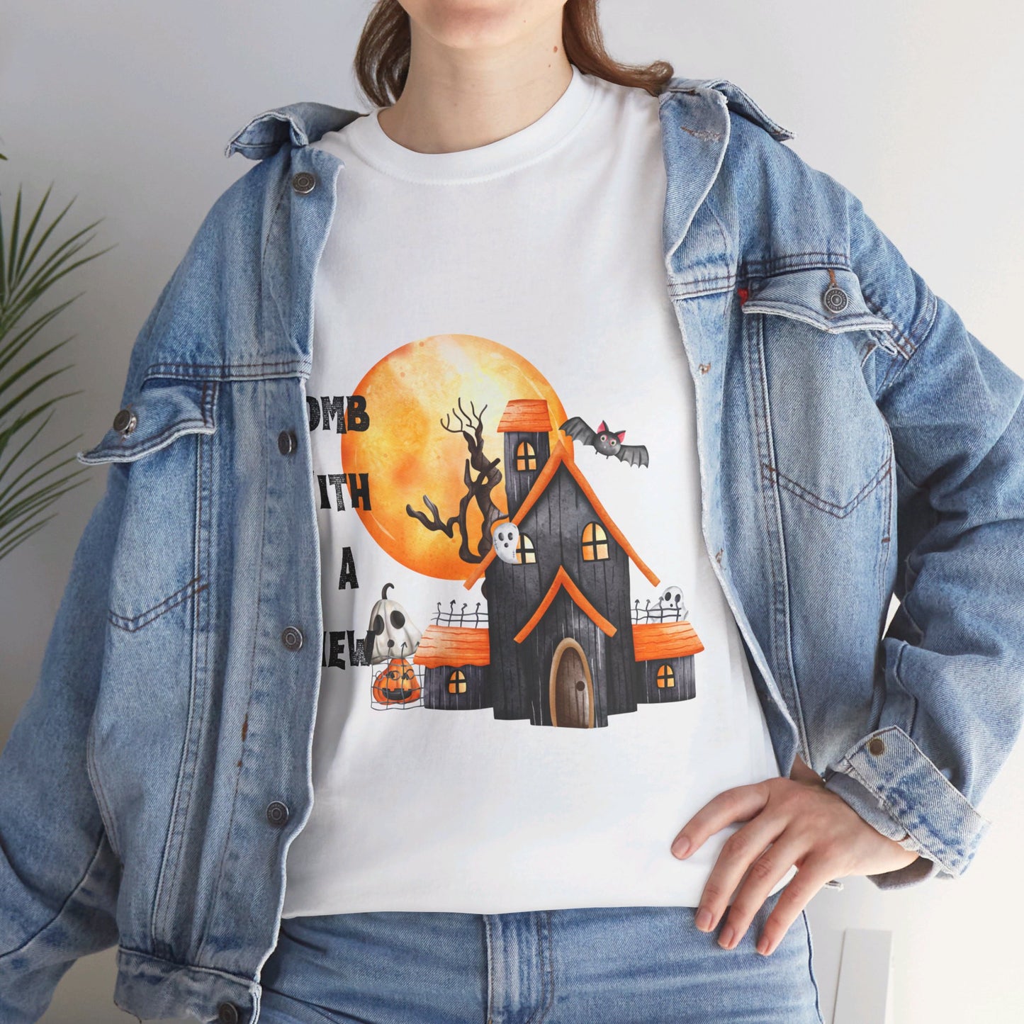 Tomb With A View Halloween Unisex Heavy Cotton Tee