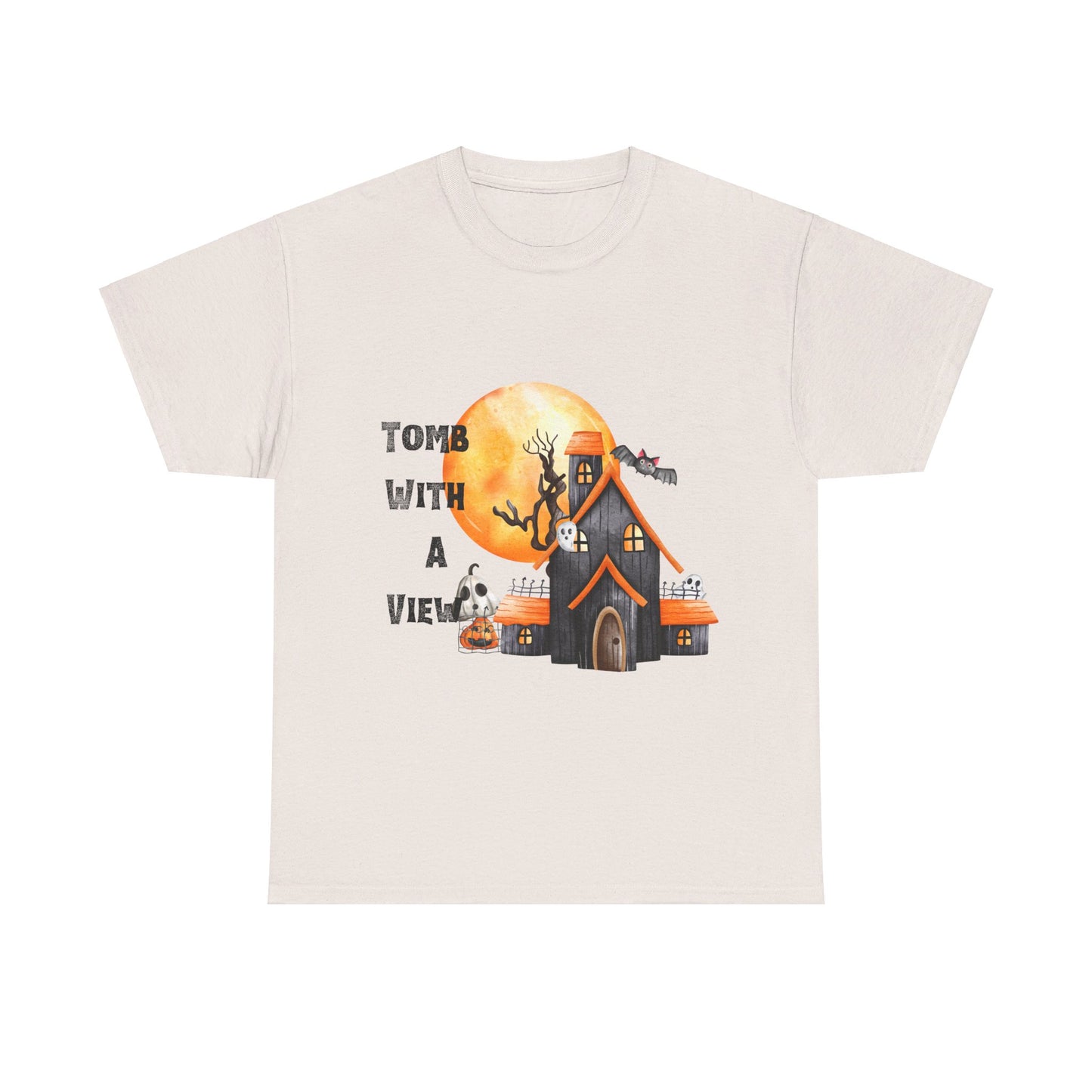 Tomb With A View Halloween Unisex Heavy Cotton Tee