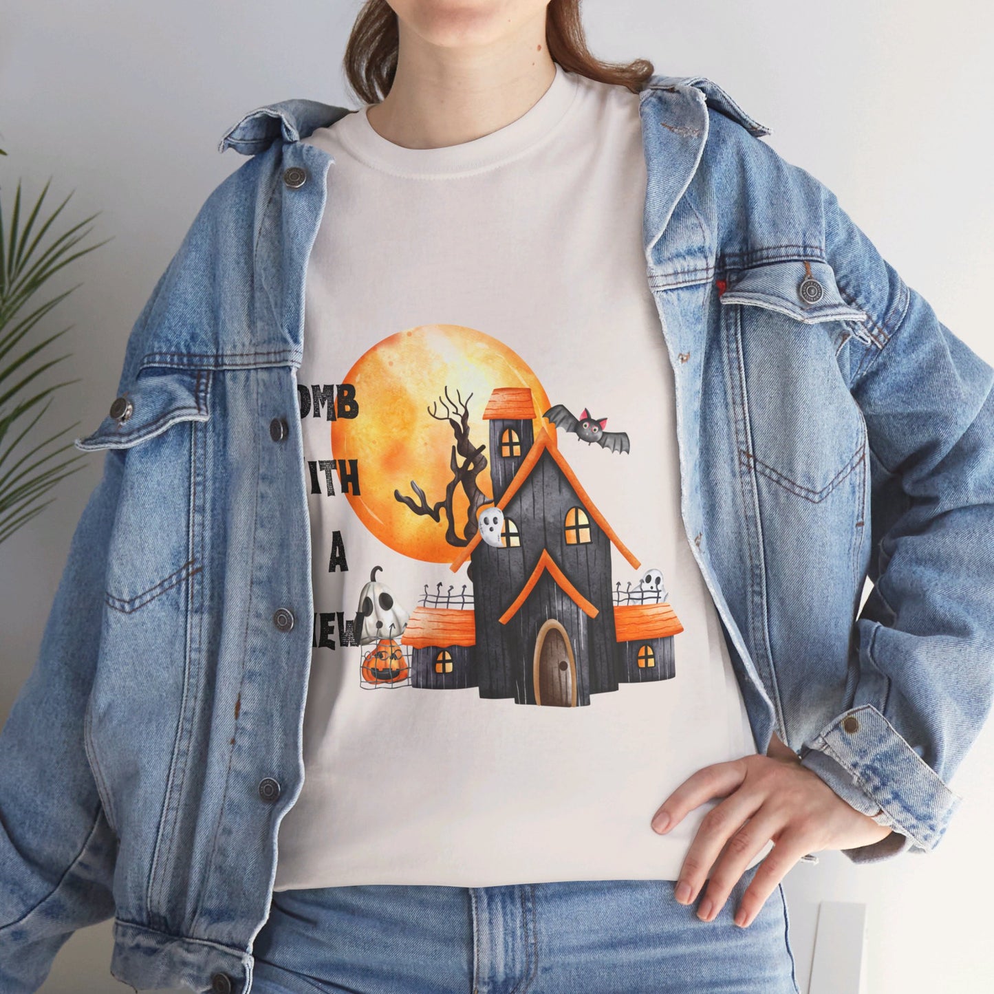 Tomb With A View Halloween Unisex Heavy Cotton Tee