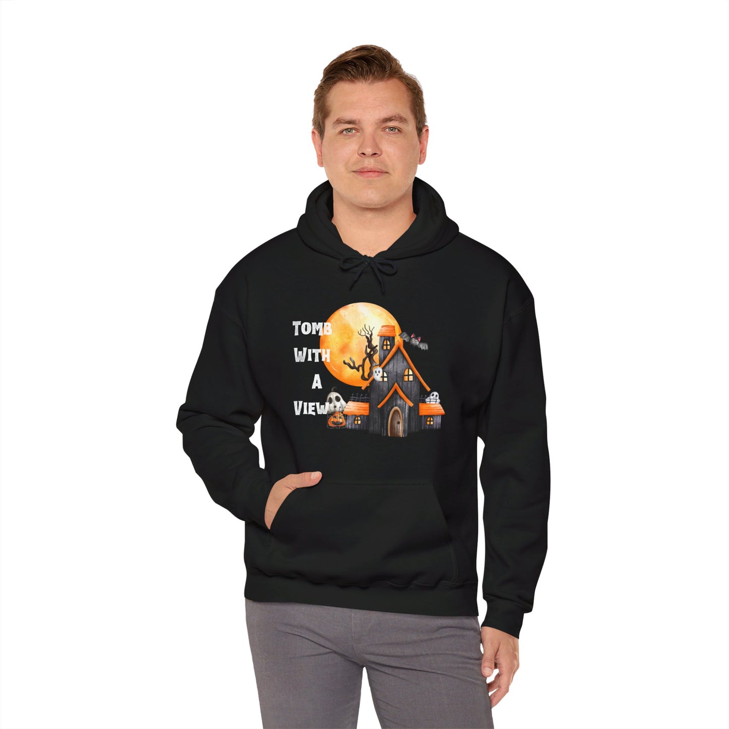 Tomb With A View Hoodie Halloween Unisex Heavy Blend™ Hooded Sweatshirt