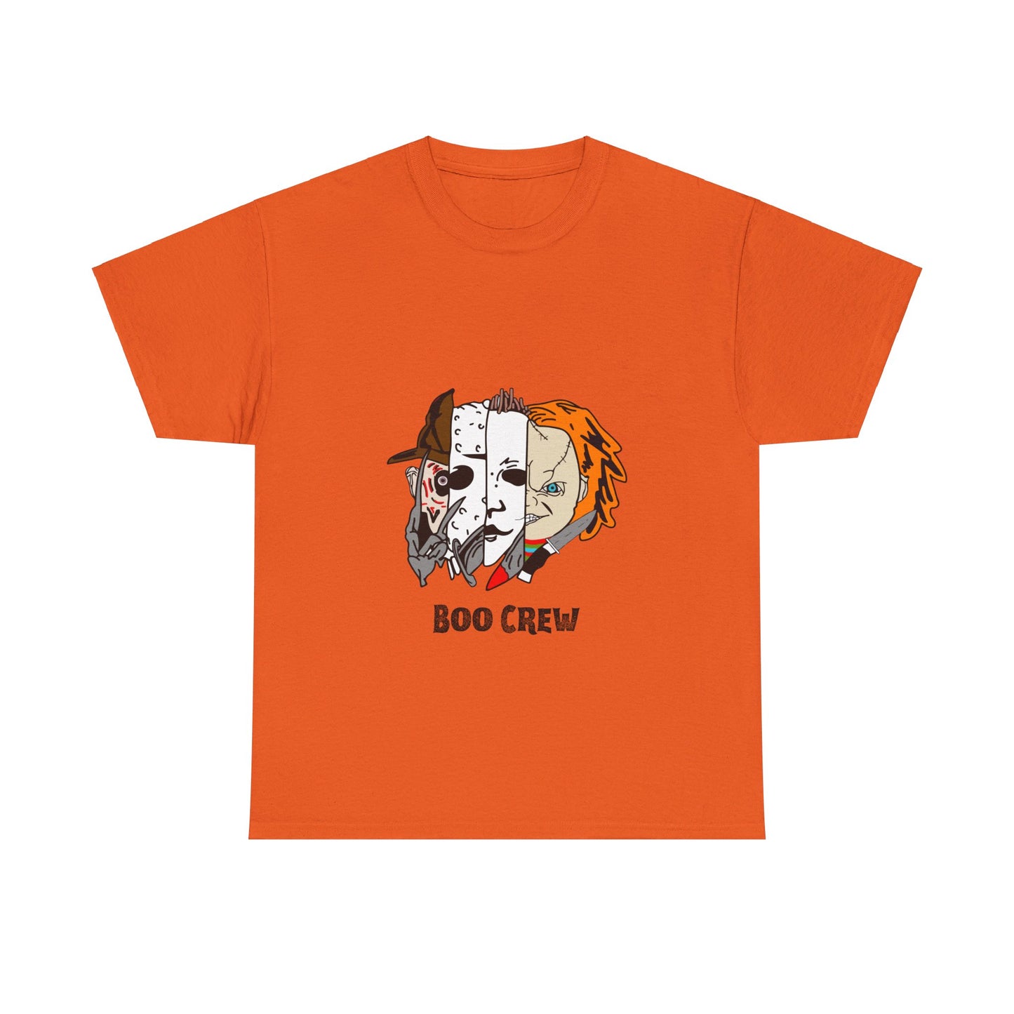 Boo Crew Halloween Black Lettering Unisex Heavy Cotton Tee