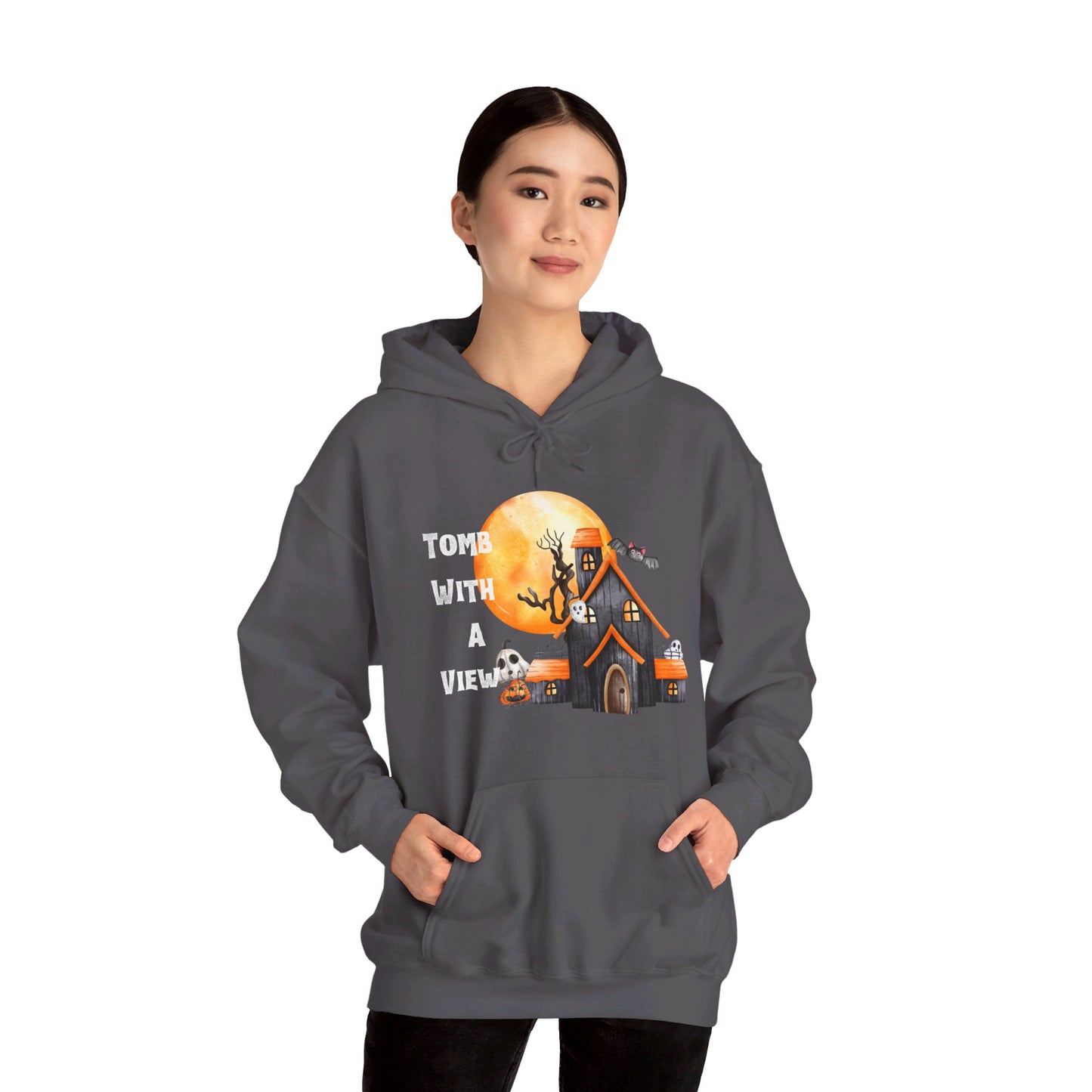 Tomb With A View Hoodie Halloween Unisex Heavy Blend™ Hooded Sweatshirt