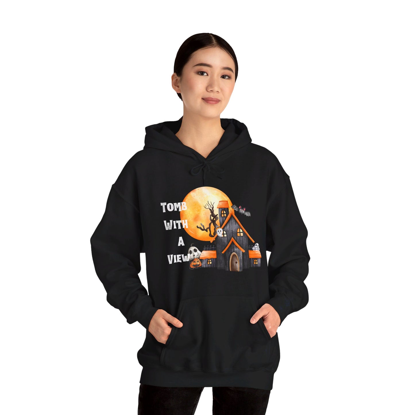 Tomb With A View Hoodie Halloween Unisex Heavy Blend™ Hooded Sweatshirt