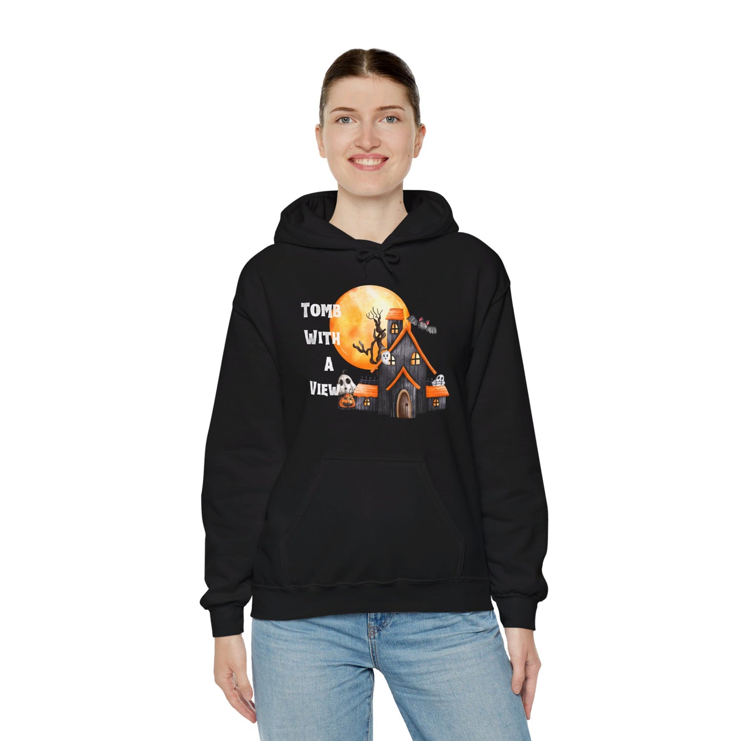 Tomb With A View Hoodie Halloween Unisex Heavy Blend™ Hooded Sweatshirt