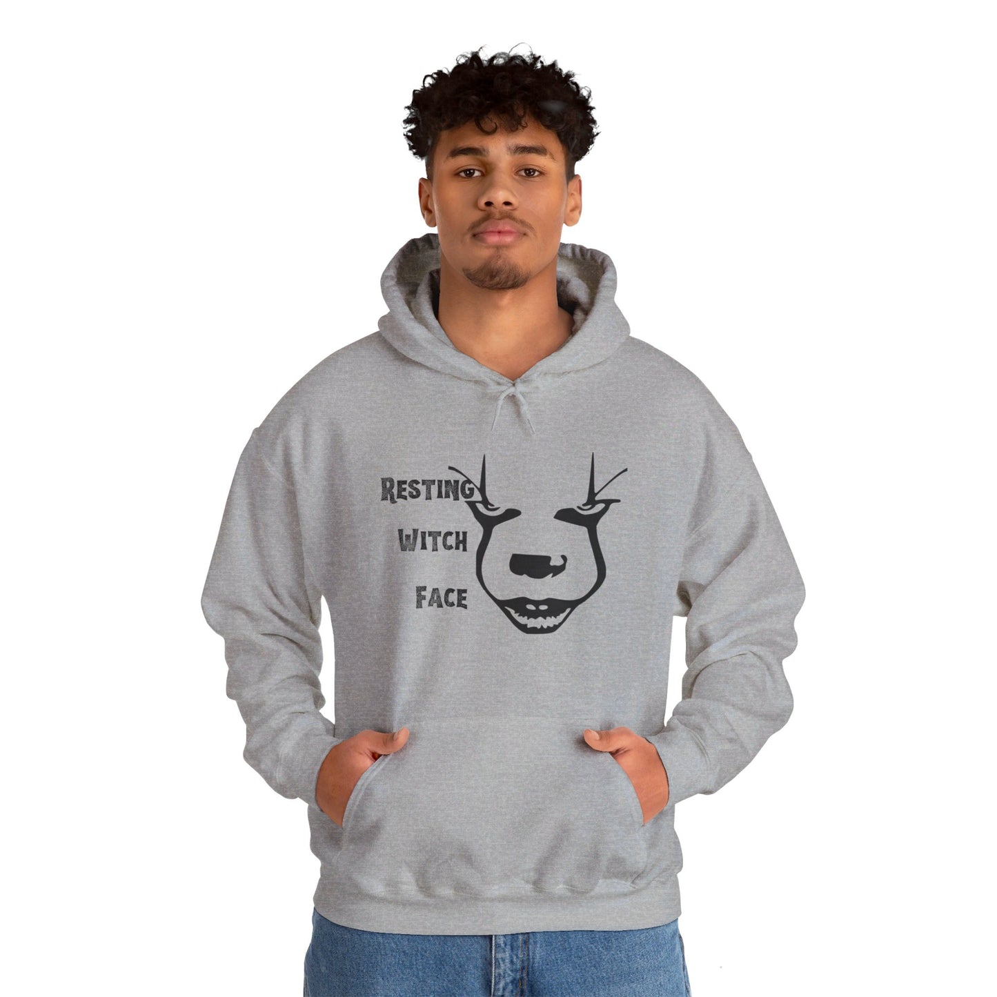 Resting Witch Face Hoodie Halloween Unisex Heavy Blend™ Hooded Sweatshirt