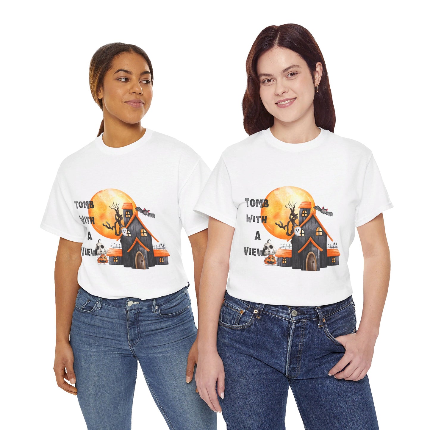 Tomb With A View Halloween Unisex Heavy Cotton Tee