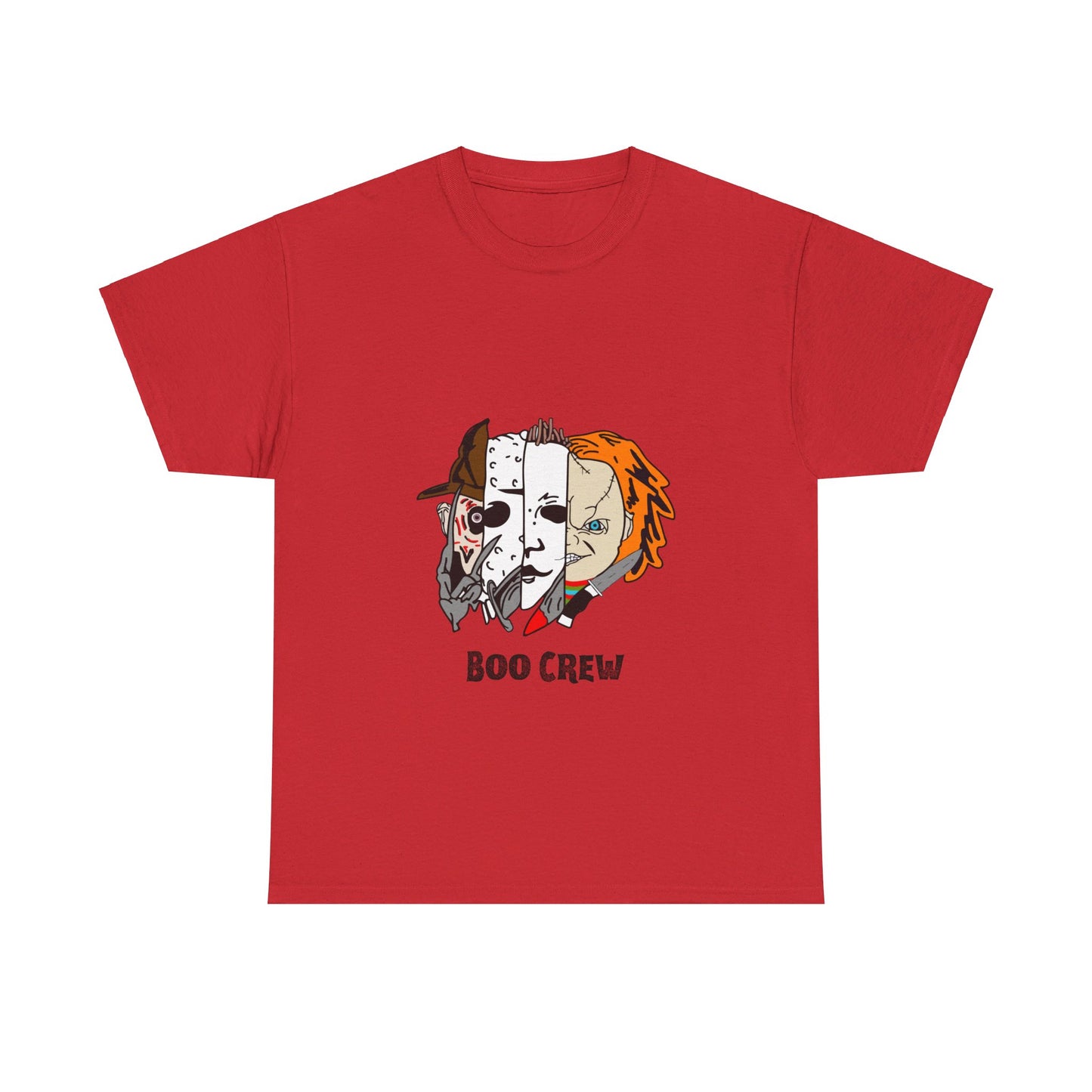 Boo Crew Halloween Black Lettering Unisex Heavy Cotton Tee