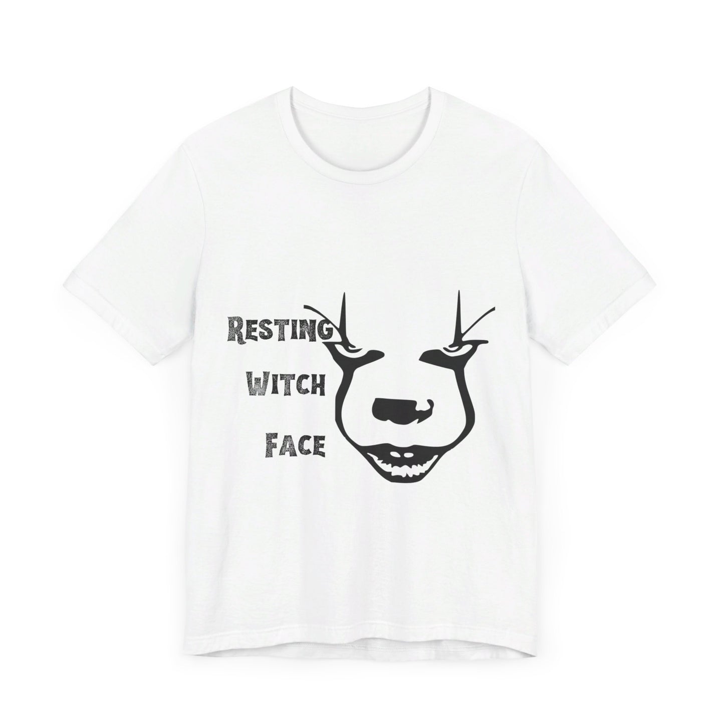 Resting Witch Face Halloween Collection Unisex Jersey Short Sleeve Tee