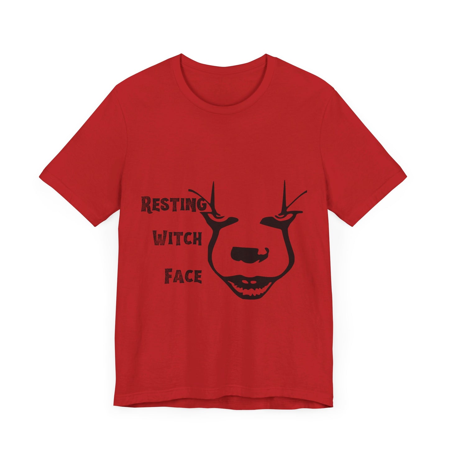 Resting Witch Face Halloween Collection Unisex Jersey Short Sleeve Tee