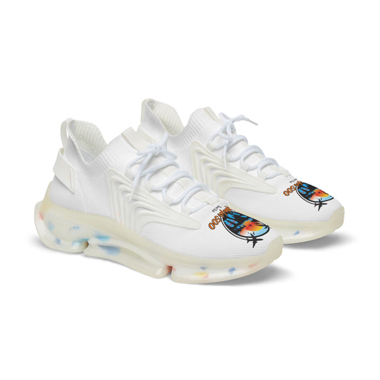 Mesh Sneakers — Tropical Sunset Beach Club Graphic