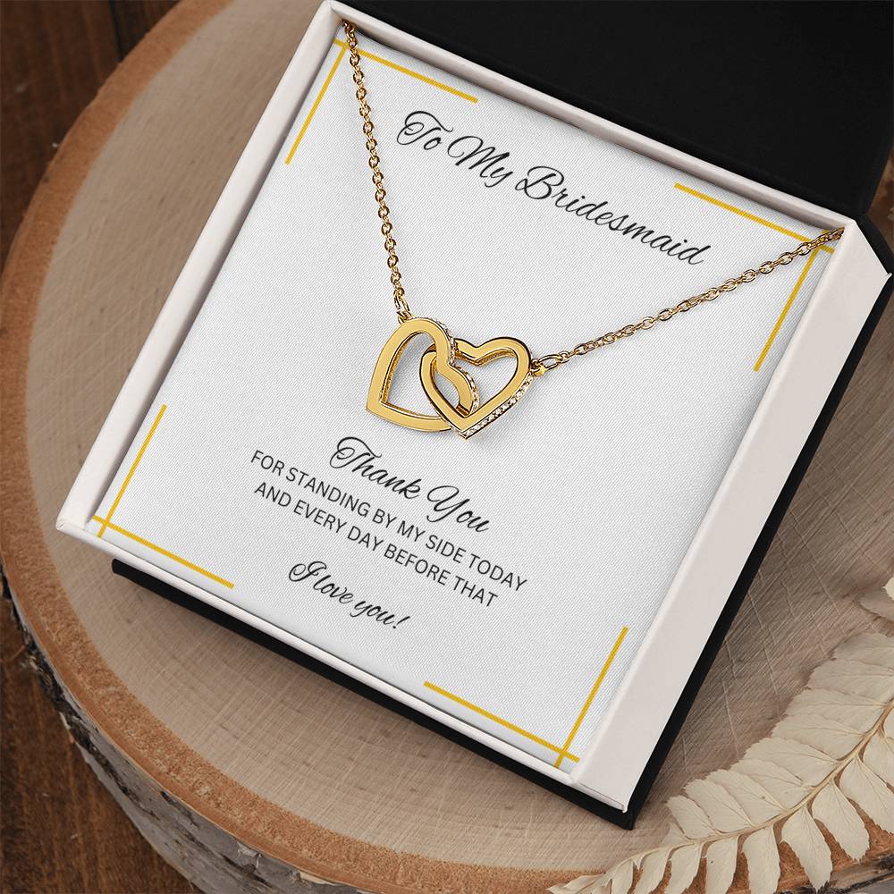 Bridesmaid | Bridal Party Gift | Interlocking Hearts Necklace