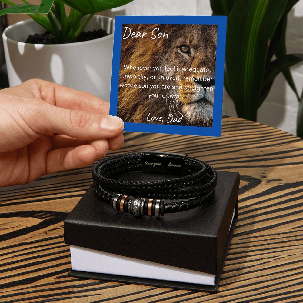 Dear Son ~ Love, Dad | Encouragement | Love You Forever Bracelet