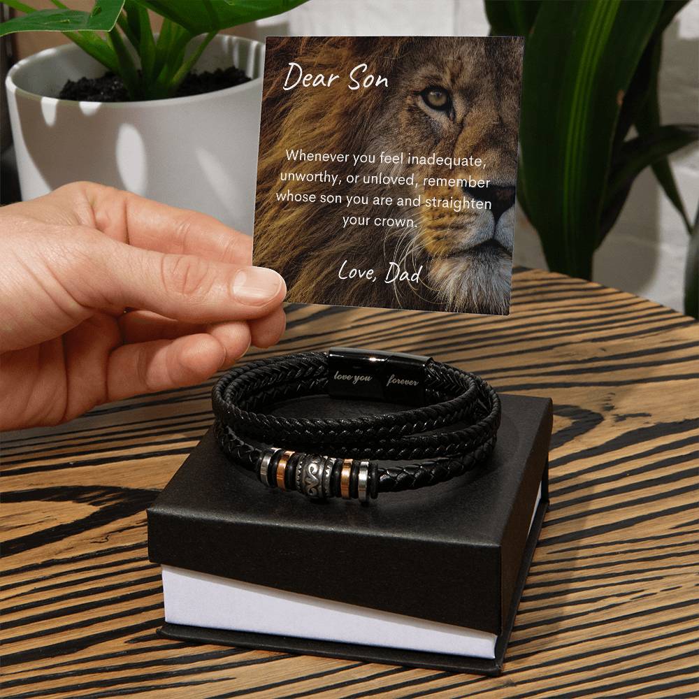 Dear Son ~ Love, Dad | Encouragement | Love You Forever Bracelet