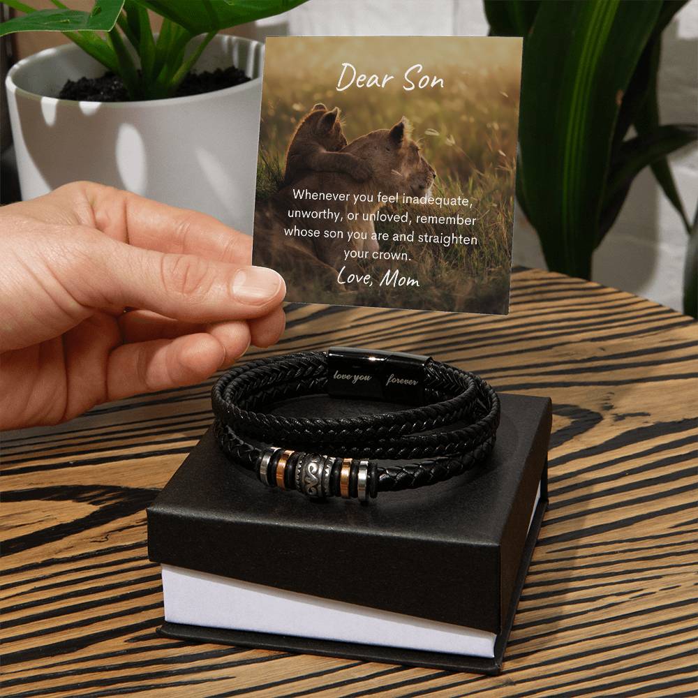 Dear Son ~ Love, Mom | Encouragement | Love You Forever Bracelet