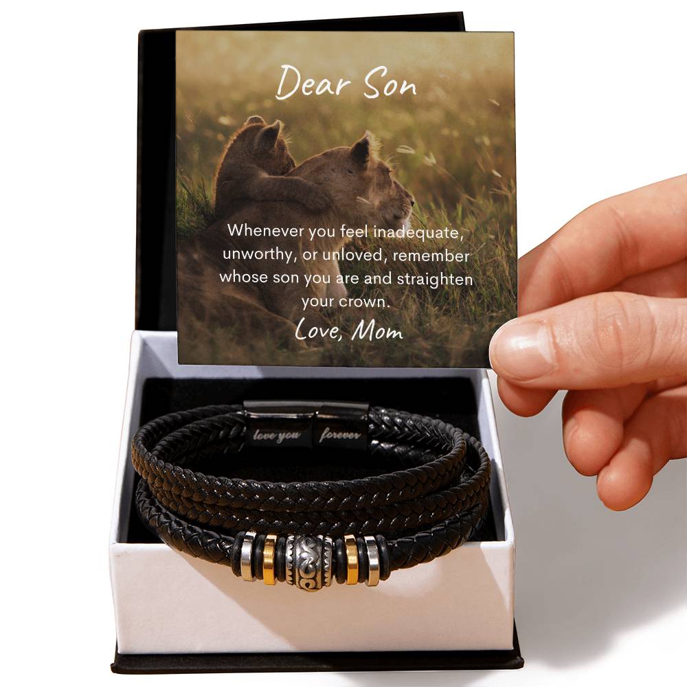 Dear Son ~ Love, Mom | Encouragement | Love You Forever Bracelet