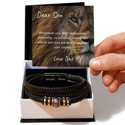 Dear Son ~ Love, Dad | Encouragement | Love You Forever Bracelet