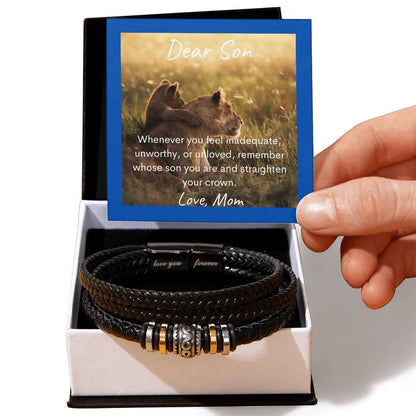 Dear Son ~ Love, Mom | Encouragement | Love You Forever Bracelet