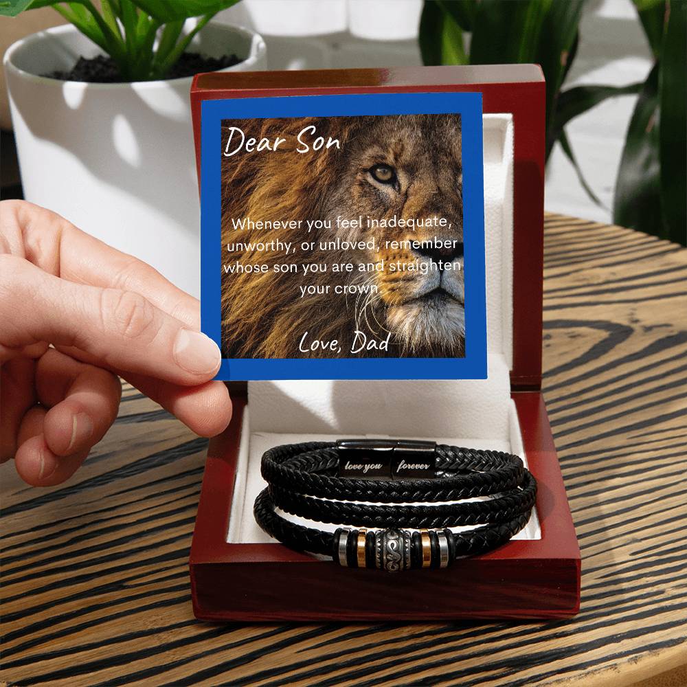 Dear Son ~ Love, Dad | Encouragement | Love You Forever Bracelet