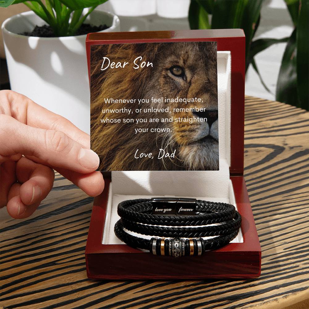 Dear Son ~ Love, Dad | Encouragement | Love You Forever Bracelet