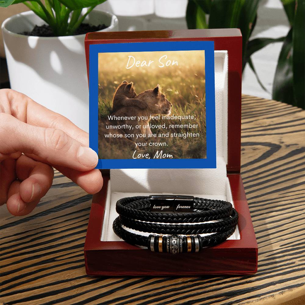 Dear Son ~ Love, Mom | Encouragement | Love You Forever Bracelet