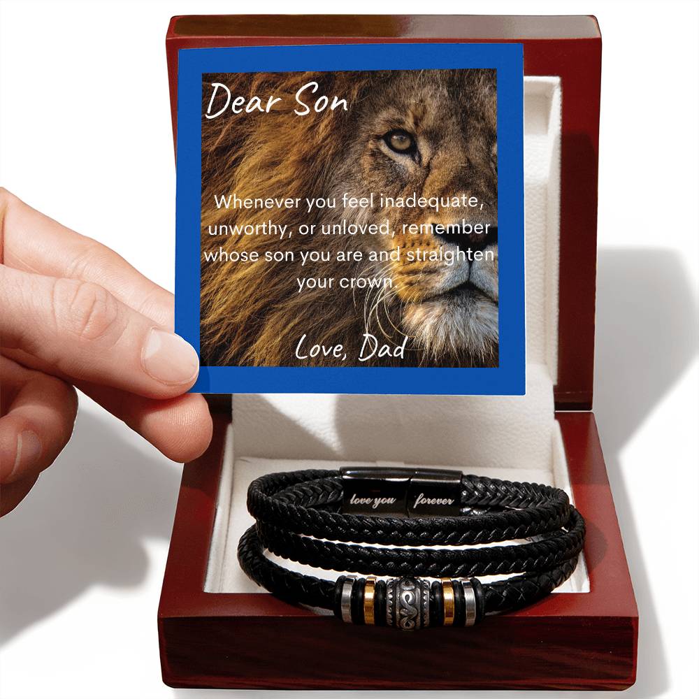 Dear Son ~ Love, Dad | Encouragement | Love You Forever Bracelet