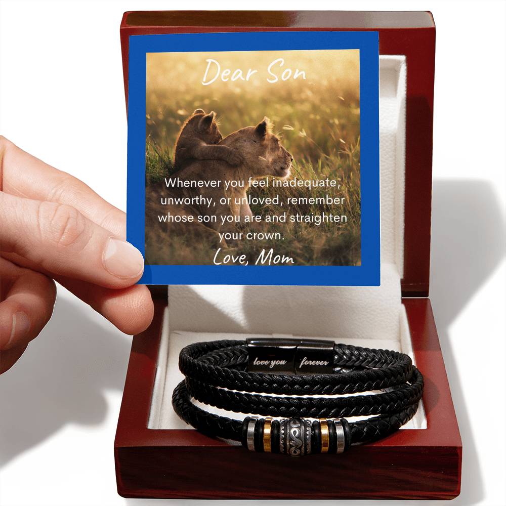 Dear Son ~ Love, Mom | Encouragement | Love You Forever Bracelet