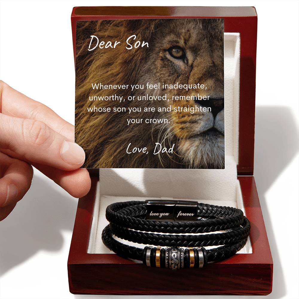 Dear Son ~ Love, Dad | Encouragement | Love You Forever Bracelet