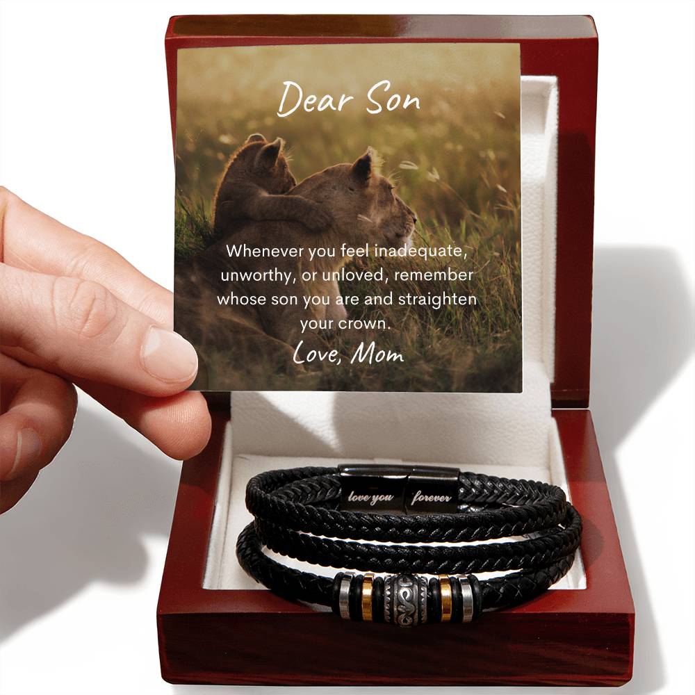 Dear Son ~ Love, Mom | Encouragement | Love You Forever Bracelet